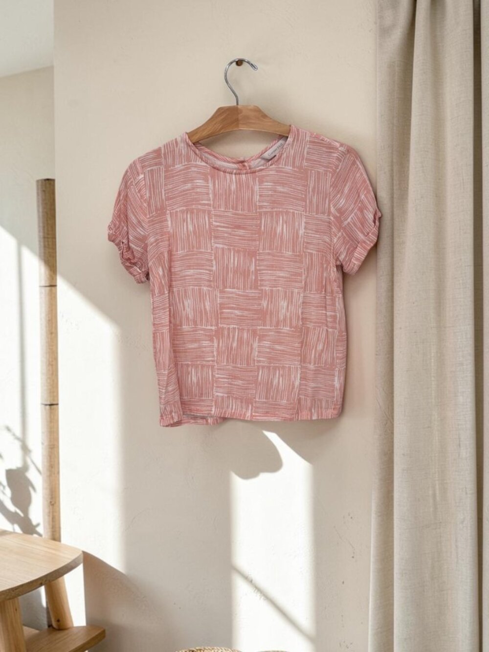 Garnet Hill | Button Detail Short Sleeve Blouse | Size XS
